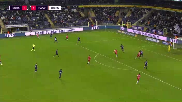 BEL D1 Anderlecht Vs Zulte-Waregem Jelle Vossen Goal in 81 min, Score 3:2