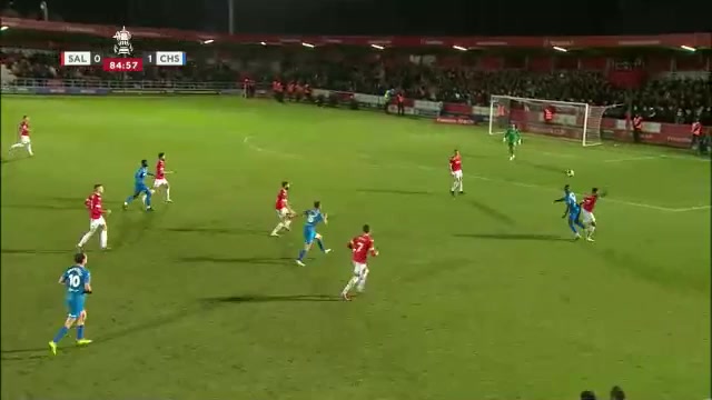 ENG FAC Salford City Vs Chesterfield James Kellerman Goal in 85 min, Score 0:2