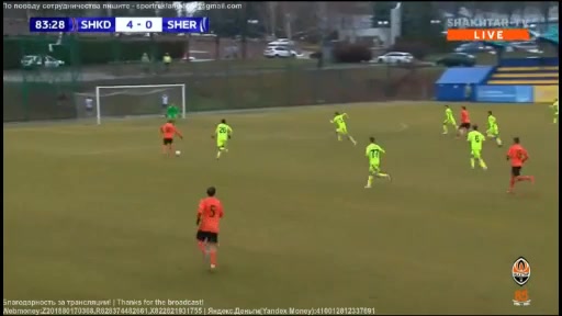 1327 Shakhtar Donetsk U19 Vs FC Sheriff U19 84 skor gol Danylo Goncharuk, skor 5:0