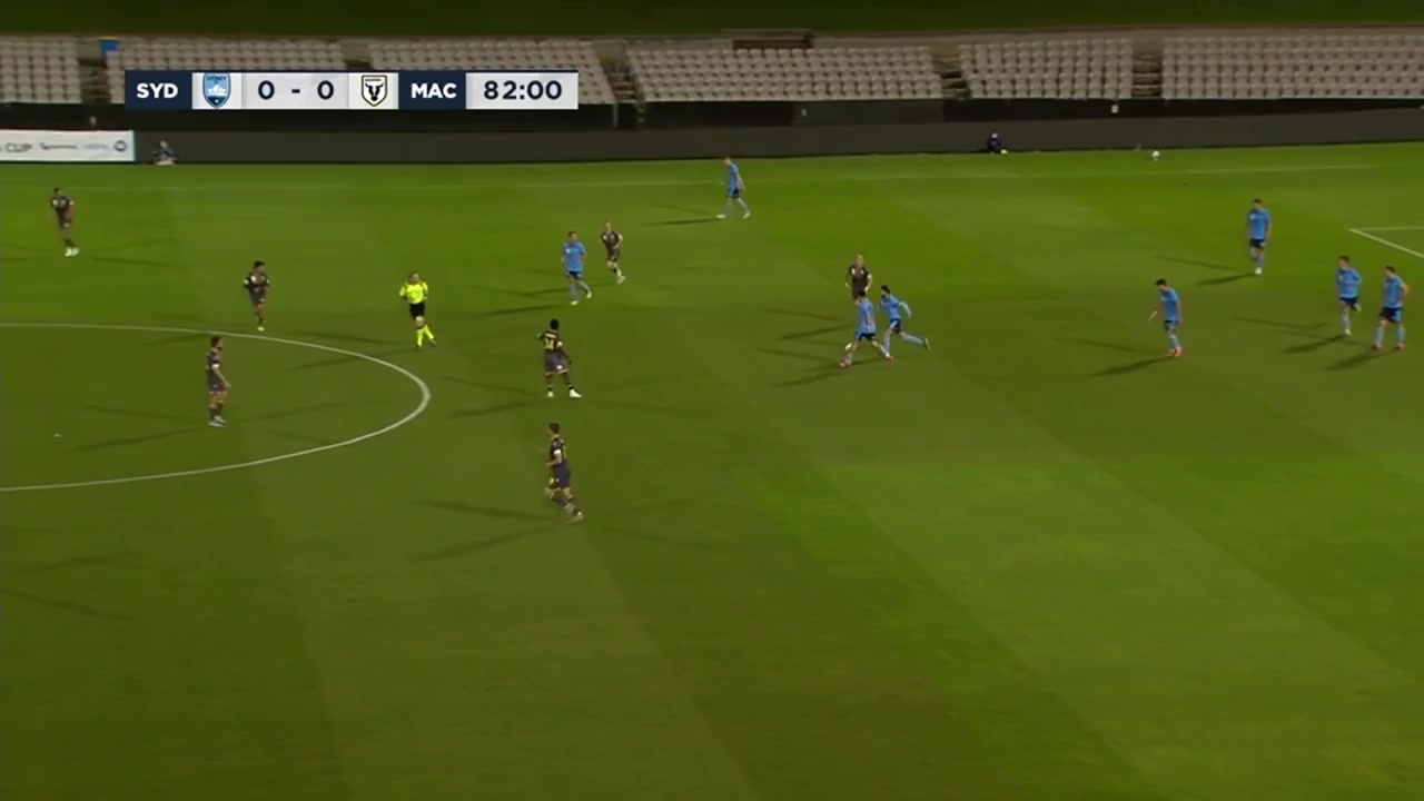 A FFA Cup Sydney FC Vs FC Macarthur 81 ทำประตู  ประตู, ทำคะแนน 1:0