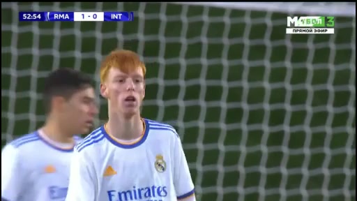 1327 Real Madrid U19 Vs Inter Milan U19 54 skor gol Fabio Abiuso, skor 1:1