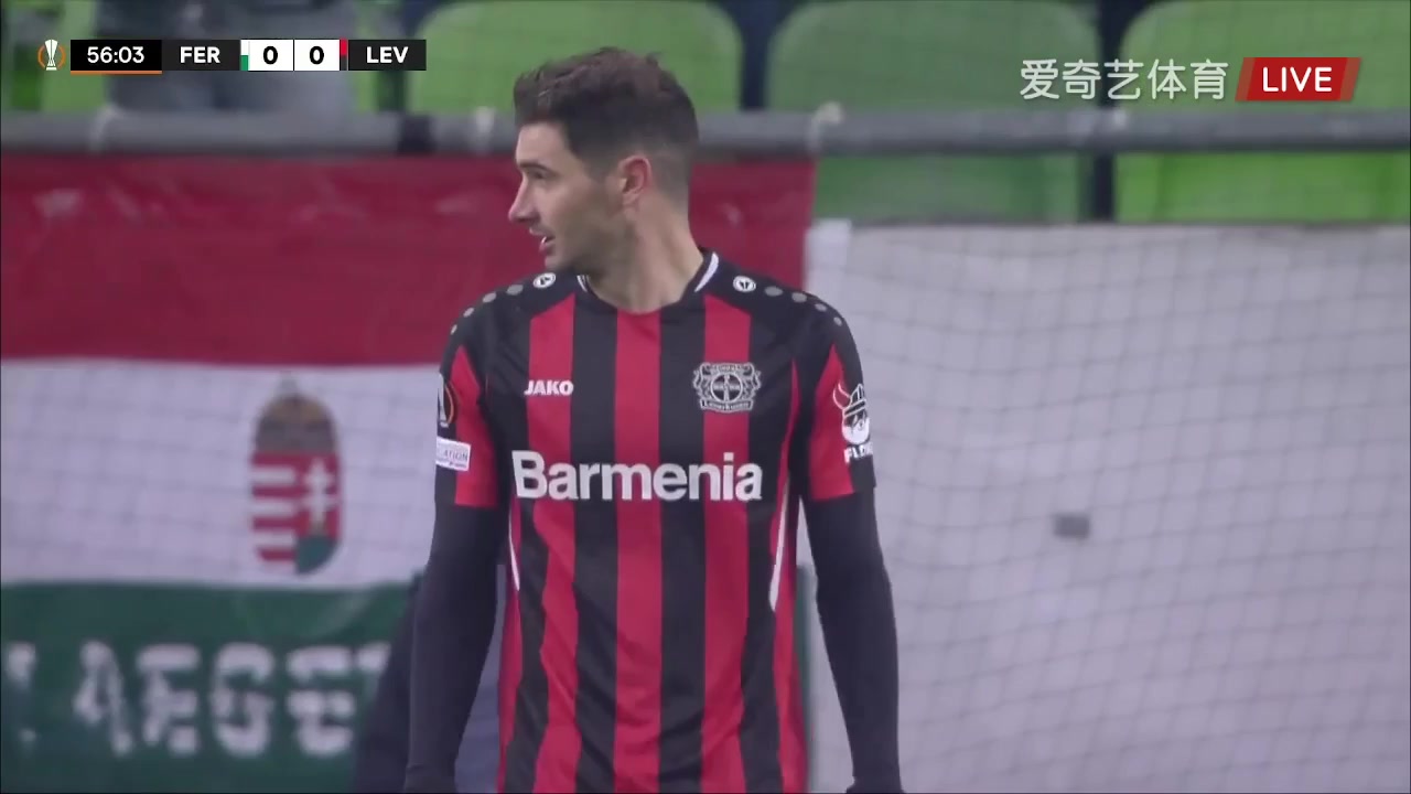 UEFA EL Ferencvarosi TC Vs Bayer Leverkusen  Goal in 57 min, Score 0:1