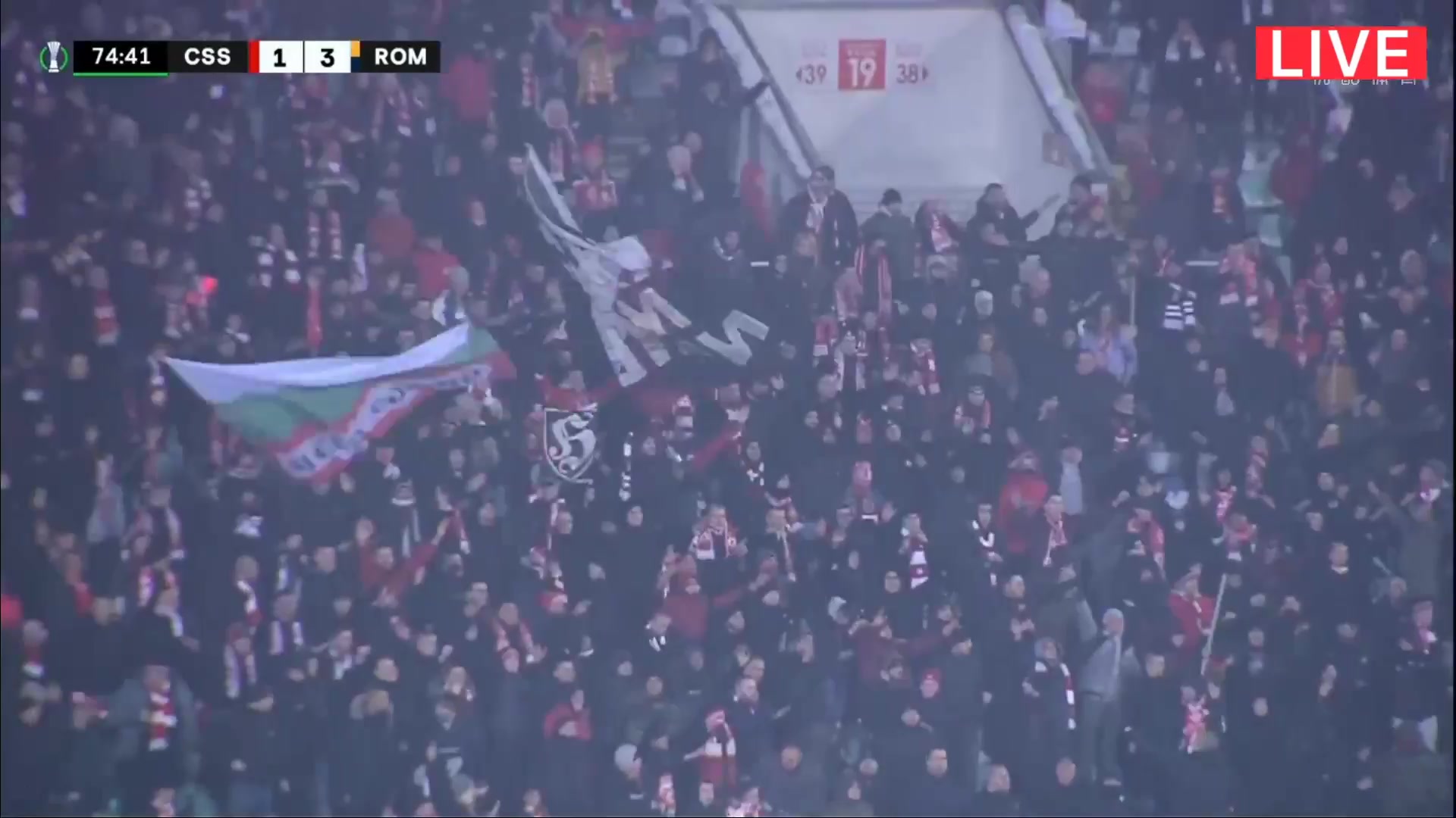 2187 CSKA Sofia Vs AS Roma 74 skor gol Hamza Catakovic, skor 1:3