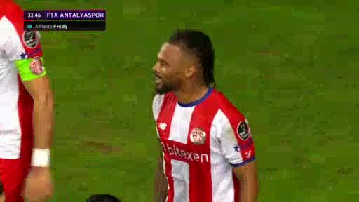 TUR D1 Antalyaspor Vs Trabzonspor 33 phút Alfredo Kulembe Ribeiro, FredyVào, ghi bàn 1:1