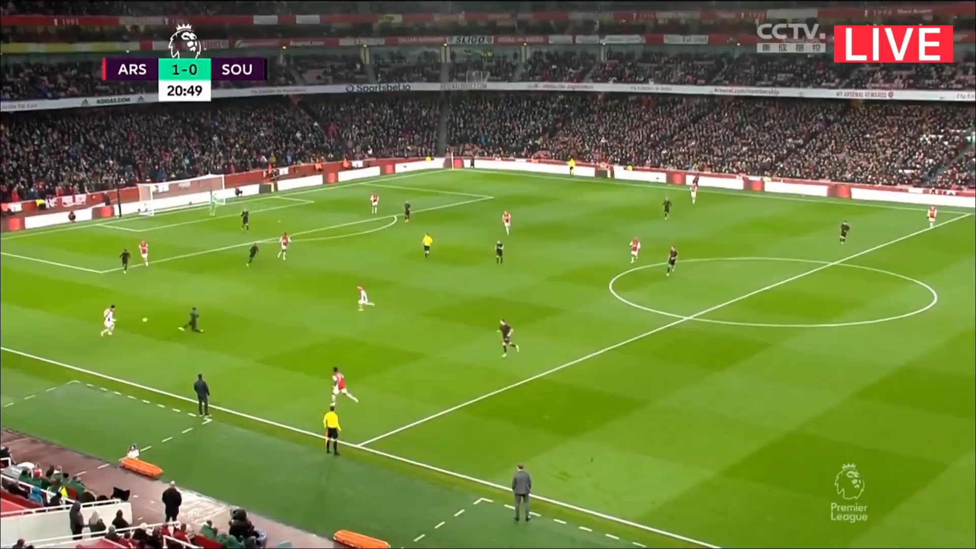 EPL Arsenal Vs Southampton 25 phút Martin OdegaardVào, ghi bàn 2:0