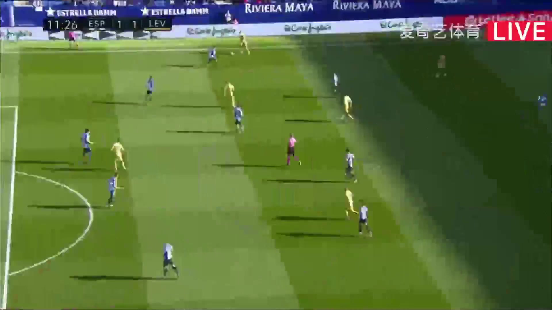 Laliga1 RCD Espanyol Vs Levante 11 phút Jorge de Frutos SebastianVào, ghi bàn 1:1