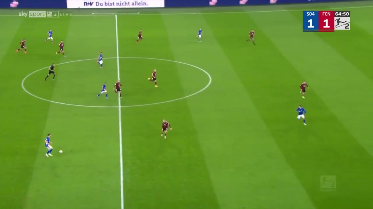 GER D2 Schalke 04 Vs Nurnberg 66 phút Manuel SchafflerVào, ghi bàn 2:1