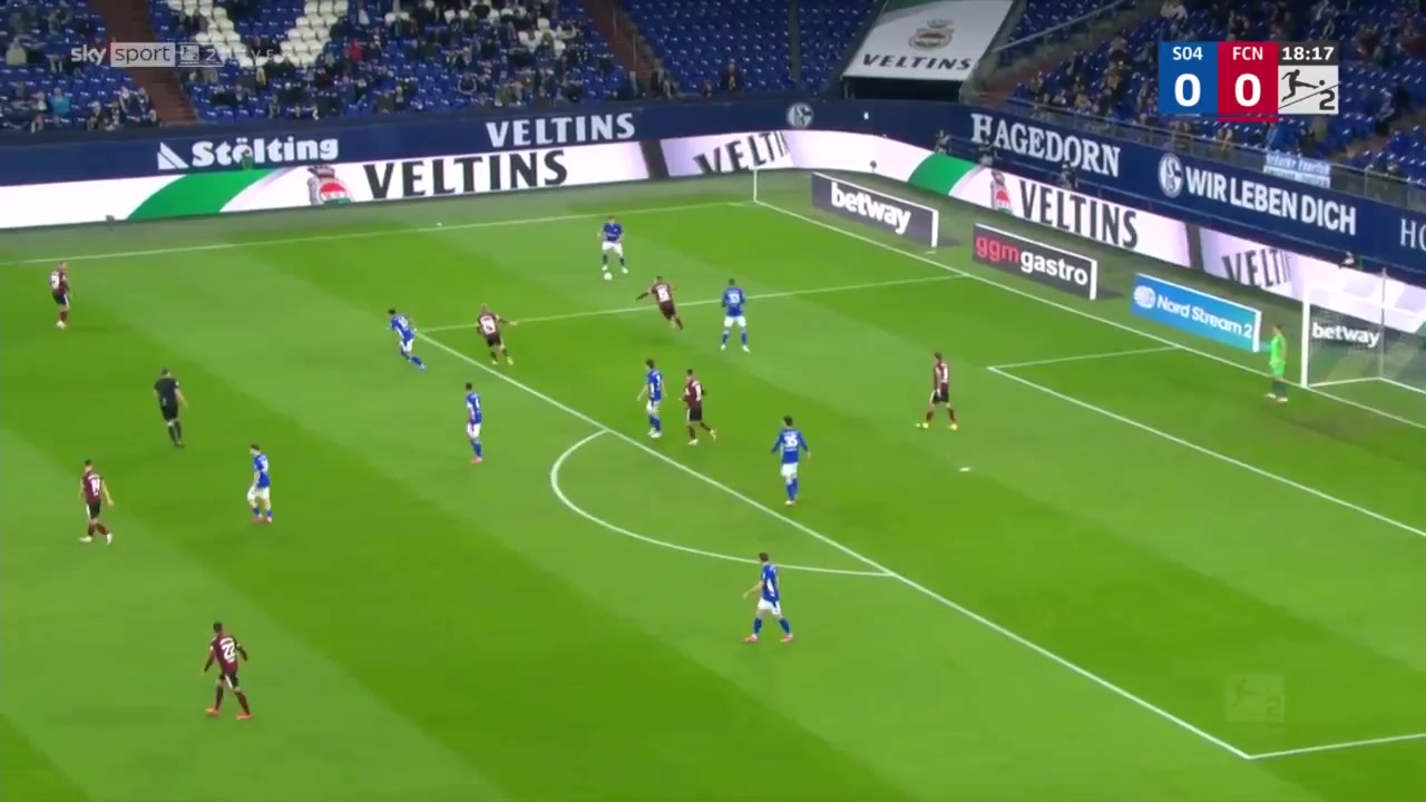 GER D2 Schalke 04 Vs Nurnberg 19 phút Thomas OuwejanVào, ghi bàn 1:0