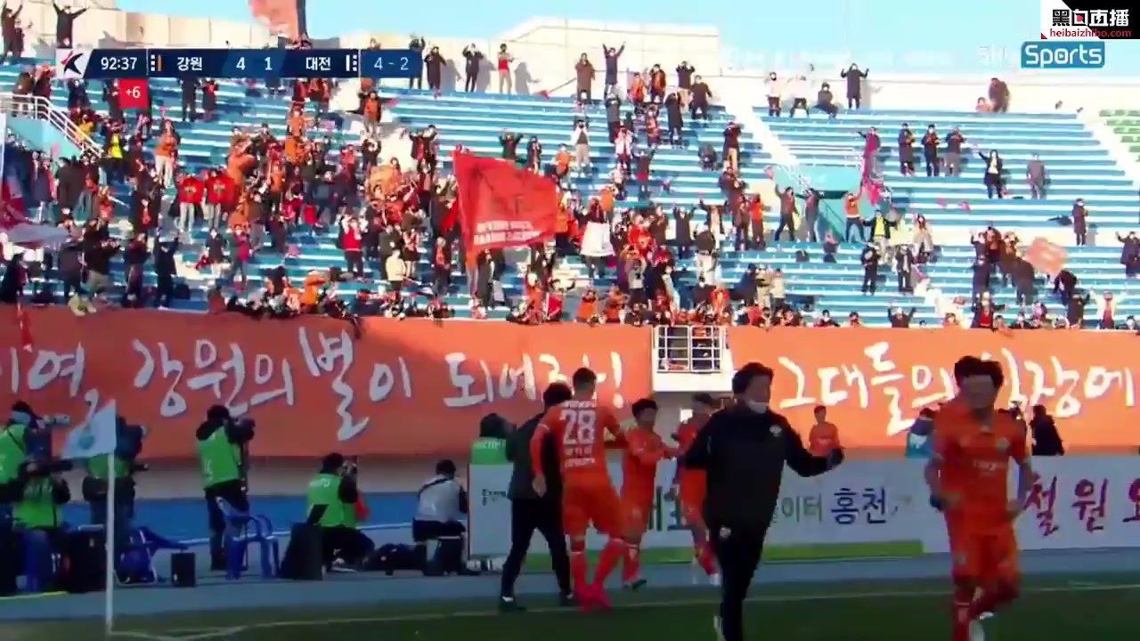 KOR D1 Gangwon FC Vs Daejeon Citizen Mun Ki Hwang Goal in 93 min, Score 4:1