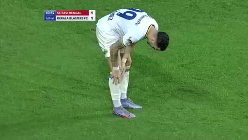 ISL East Bengal Vs Kerala Blasters FC 43 phút Tomislav MrcelaVào, ghi bàn 1:1