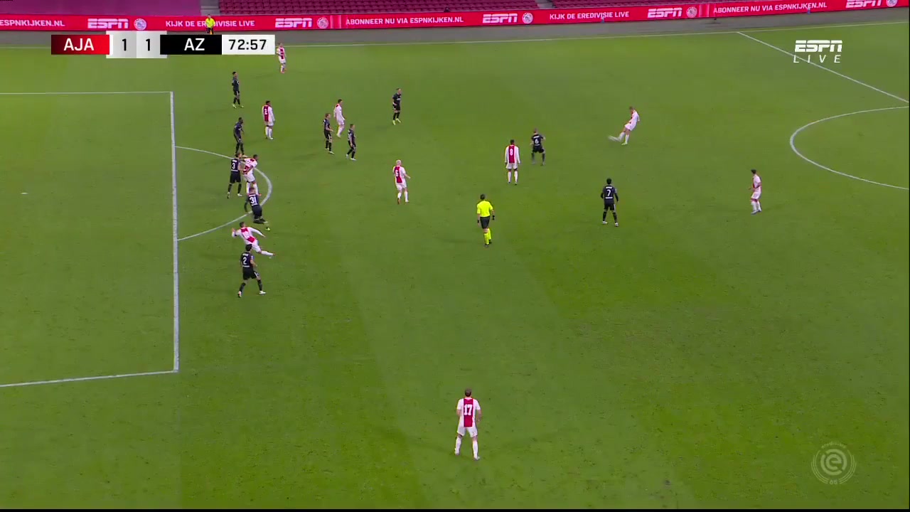 HOL D1 AFC Ajax Vs AZ Alkmaar 73 phút Sebastien HallerVào, ghi bàn 1:1