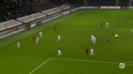 SUI Sl Servette Vs Basel Timothe Cognat Goal in 46 min, Score 2:1
