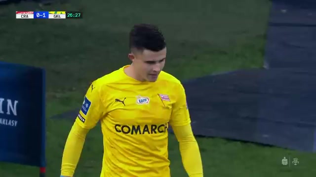 POL PR Cracovia Krakow Vs Gornik Leczna Bartosz Spiaczka Goal in 26 min, Score 0:1