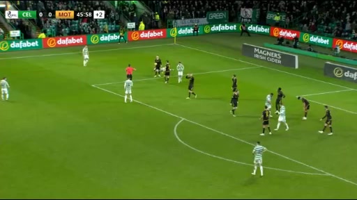 SCO PR Celtic FC Vs Motherwell Tomas Rogic Goal in 45+ min, Score 1:0