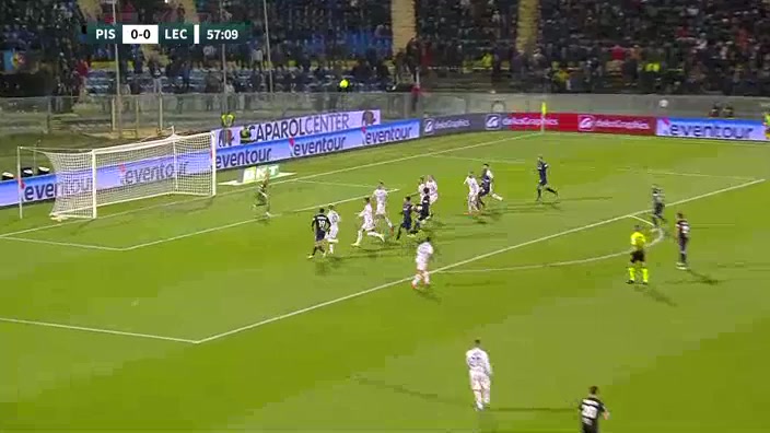 ITA D2 Pisa Vs Lecce 57 phút Giuseppe SibilliVào, ghi bàn 1:0