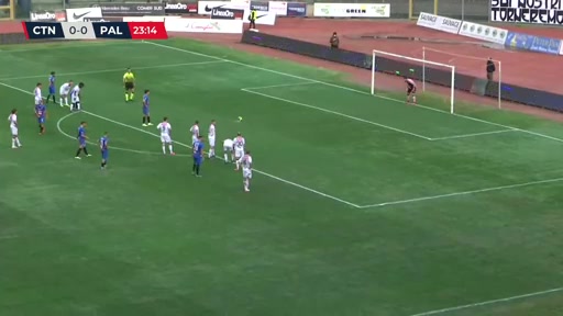 ITA C1 Catania Vs Palermo  Goal in 23 min, Score 1:0