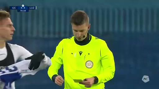 SUI Sl Grasshopper Vs Luzern Nikola Cumic Goal in 78 min, Score 1:1