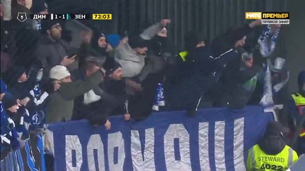 RUS PR Dynamo Moscow Vs Zenit St. Petersburg Dmitri Skopintsev Goal in 72 min, Score 1:1