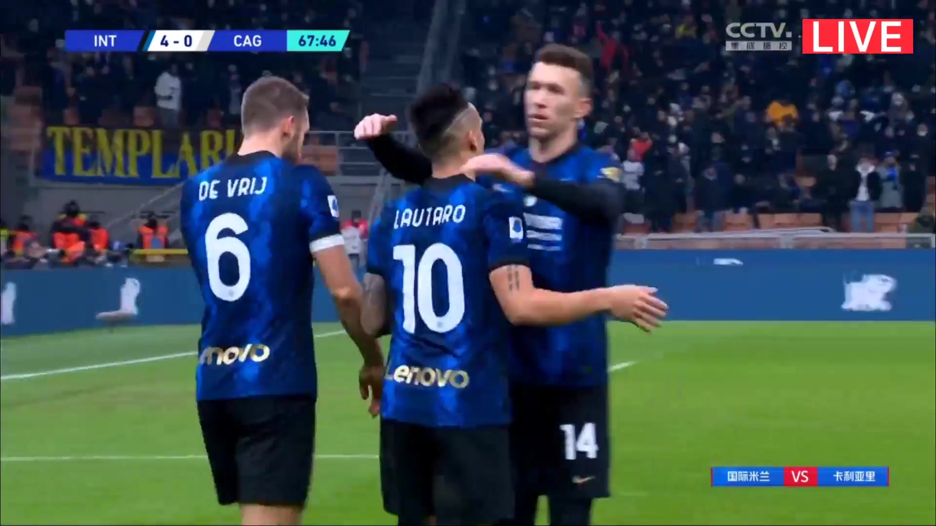 Serie A Inter Milan Vs Cagliari 67 phút Vào, ghi bàn 4:0