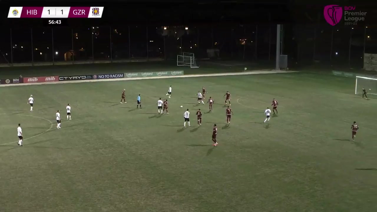 MAL D1 Hibernians FC Vs Gzira United Jurgen Degabriele Goal in 57 min, Score 2:1