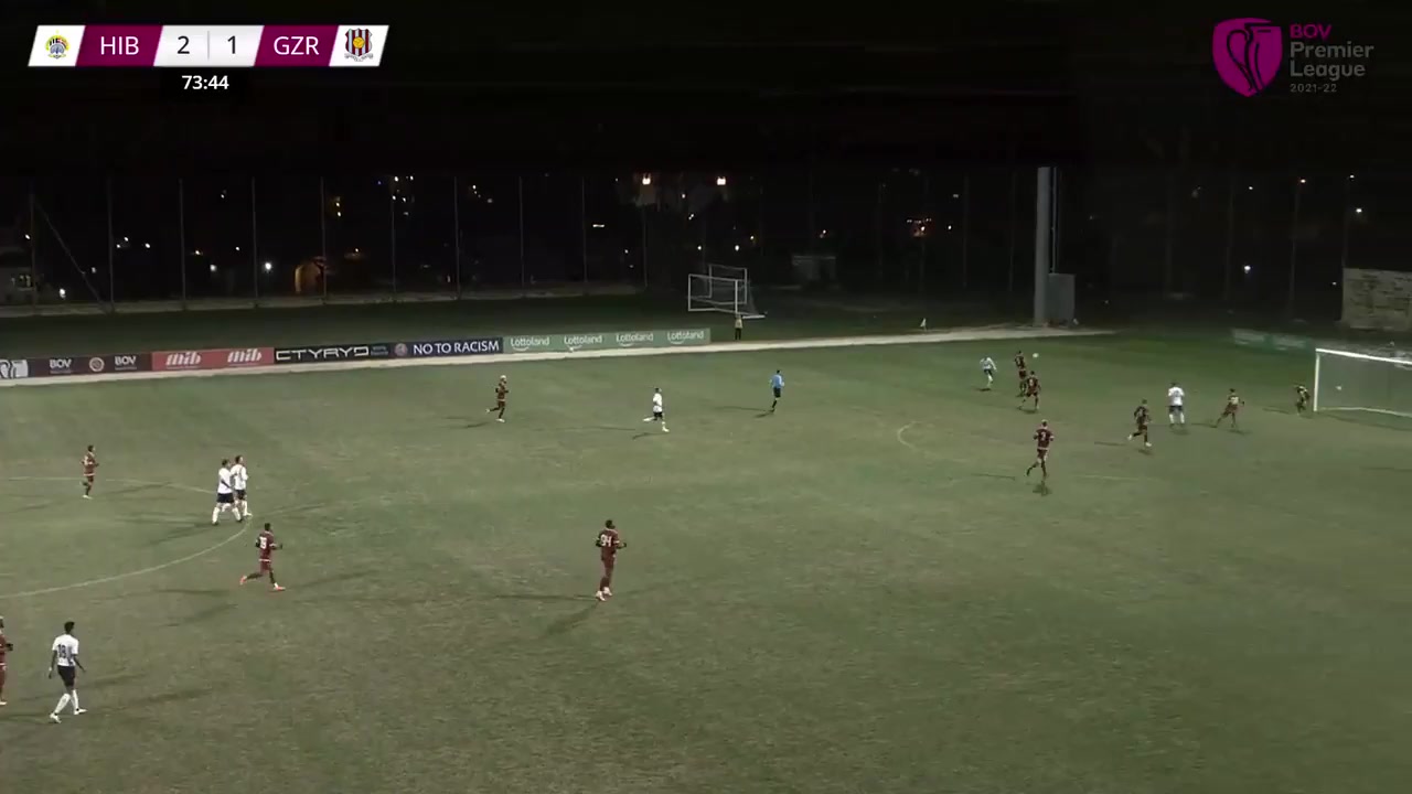 MAL D1 Hibernians FC Vs Gzira United Jake Grech Goal in 74 min, Score 3:1