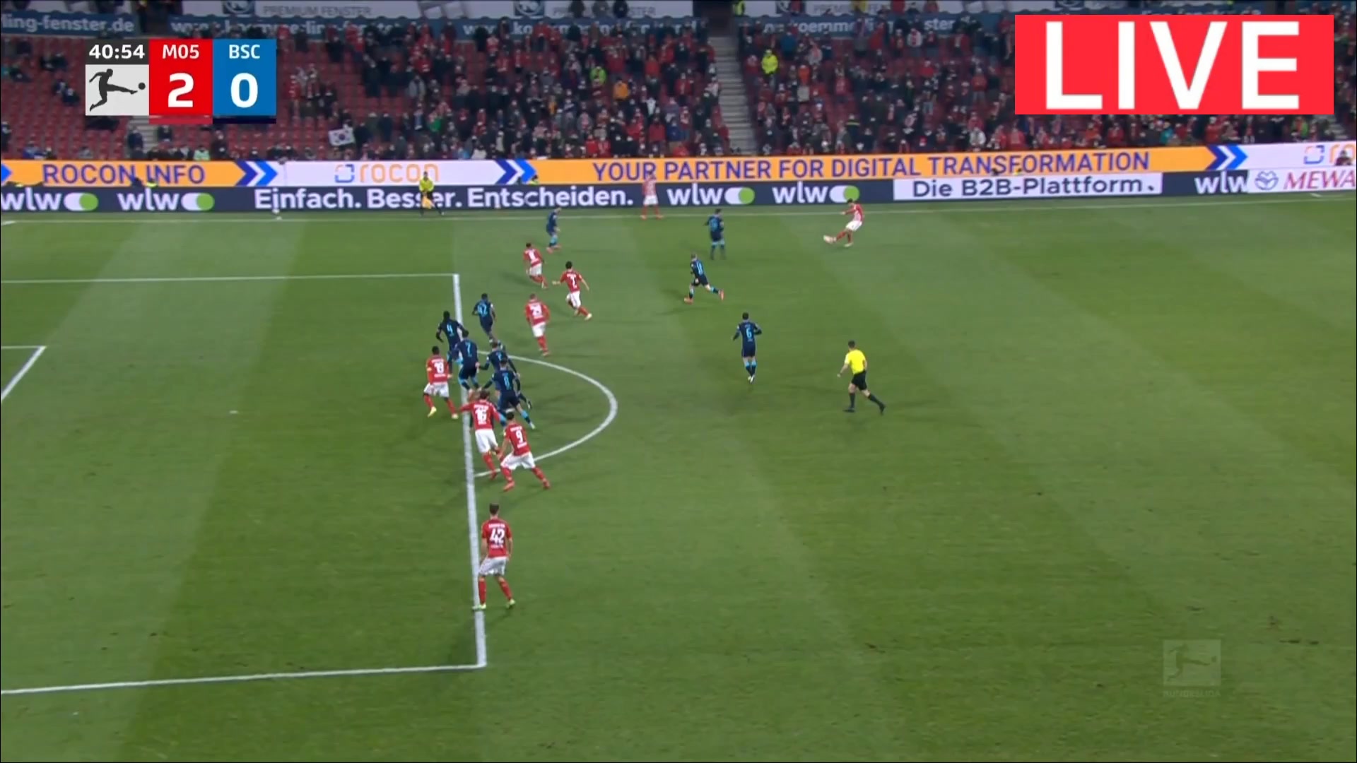 Bundesliga FSV Mainz 05 Vs Hertha Berlin 40 phút Alexander HackVào, ghi bàn 2:0