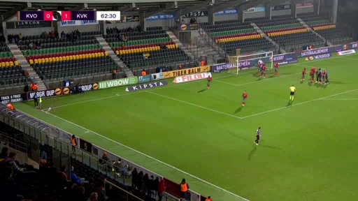 BEL D1 Oostende Vs Kortrijk  Goal in 62 min, Score 0:2