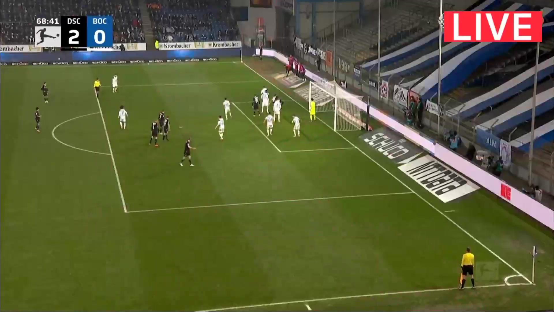 Bundesliga Arminia Bielefeld Vs VfL Bochum Patrick Wimmer Goal in 68 min, Score 2:0