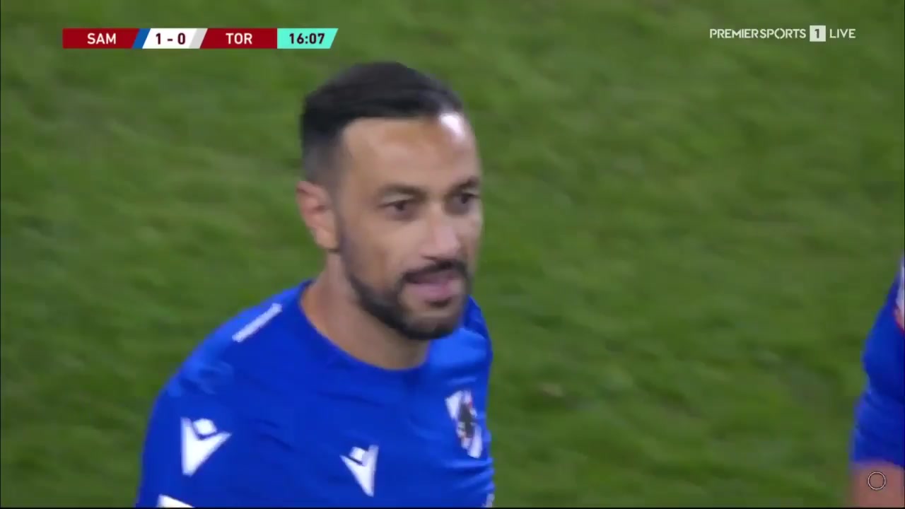 ITA Cup Sampdoria Vs Torino 16 ทำประตู Fabio Quagliarella ประตู, ทำคะแนน 1:0