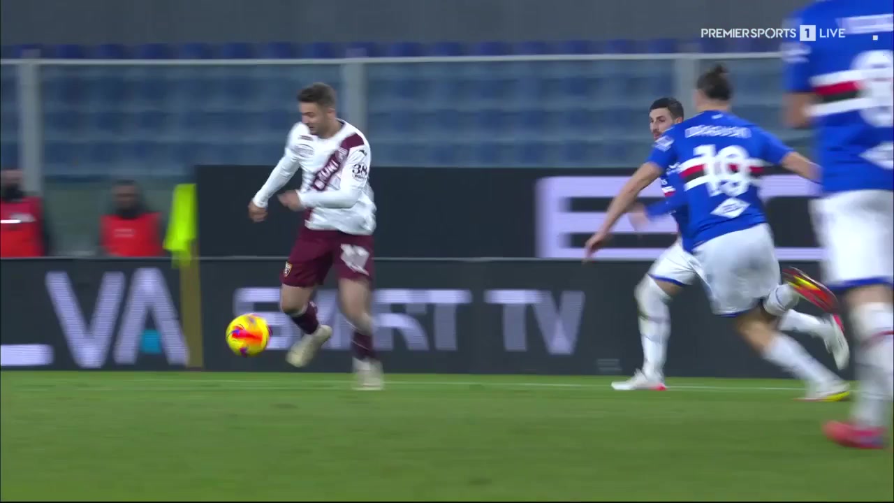 ITA Cup Sampdoria Vs Torino 54 ทำประตู  ประตู, ทำคะแนน 1:1