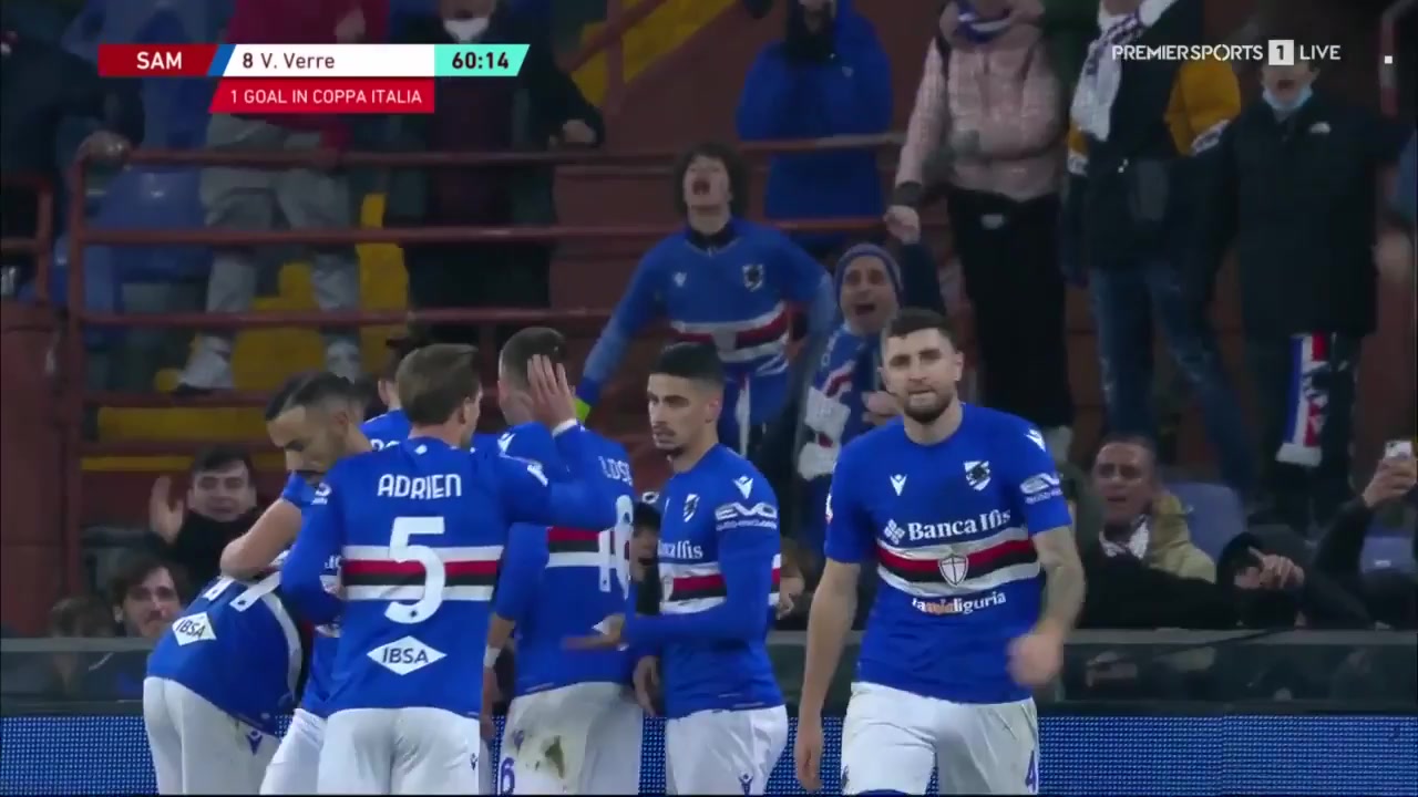 ITA Cup Sampdoria Vs Torino 60 ทำประตู  ประตู, ทำคะแนน 2:1