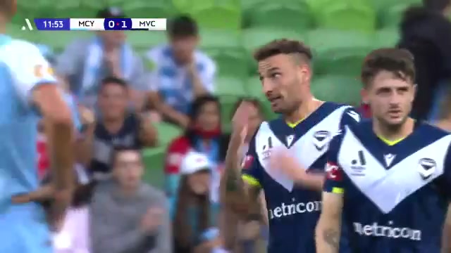 AUS D1 Melbourne City Vs Melbourne Victory Francesco Margiotta Goal in 11 min, Score 0:1