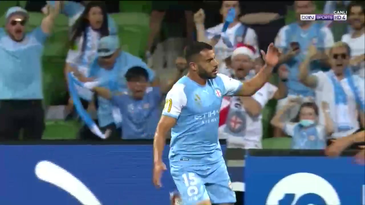 AUS D1 Melbourne City Vs Melbourne Victory Andrew Nabbout Goal in 62 min, Score 2:1