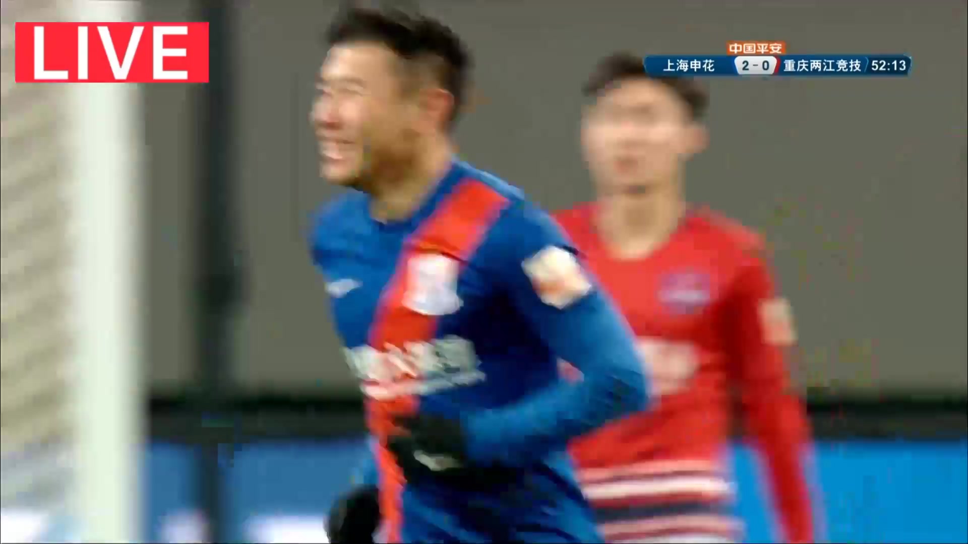 CHA CSL Shanghai Shenhua Vs Chongqing Liangjiang Athletic 52 ทำประตู Yu Hanchao ประตู, ทำคะแนน 2:0