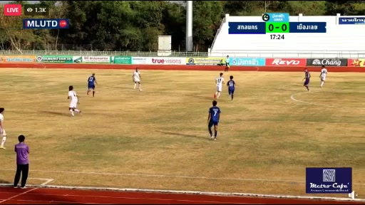 THA L3 Sakon Nakhon FC Vs Muang Loei United  Goal in 18 min, Score 0:1