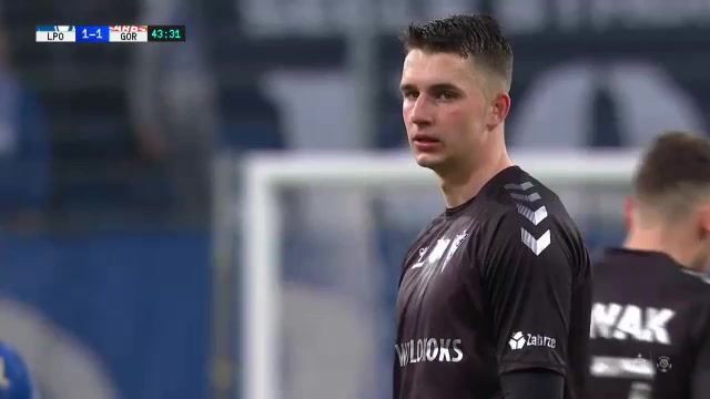 POL PR Lech Poznan Vs Gornik Zabrze Nika Kvekveskiri Goal in 42 min, Score 1:1