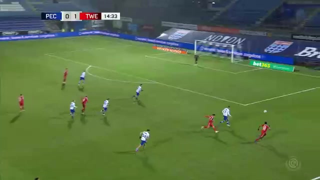 HOL D1 PEC Zwolle Vs FC Twente Enschede Dimitrios Limnios Goal in 14 min, Score 0:1