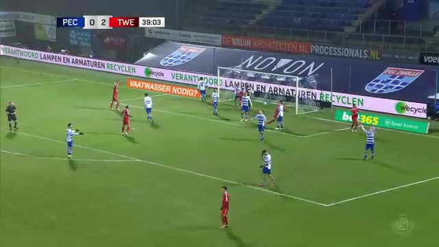 HOL D1 PEC Zwolle Vs FC Twente Enschede Manfred Alonso Ugalde Arce Goal in 38 min, Score 0:2