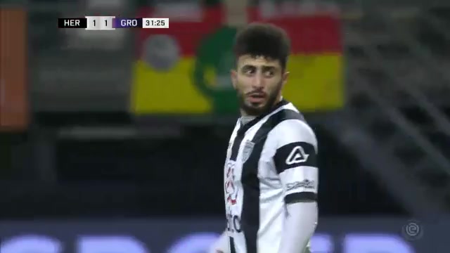 HOL D1 Heracles Almelo Vs Groningen Bilal Basacikoglu Goal in 31 min, Score 1:1