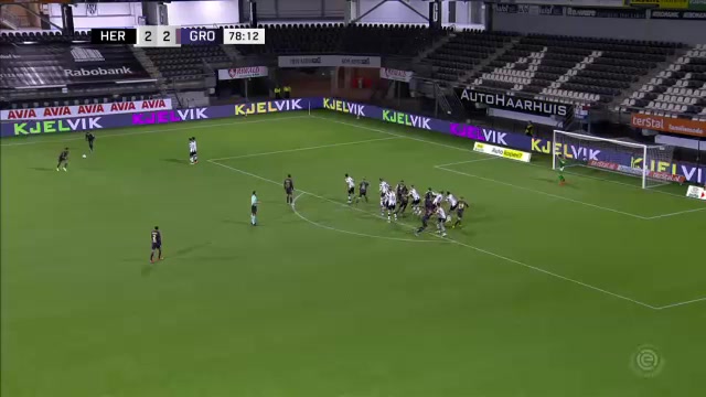 HOL D1 Heracles Almelo Vs Groningen Romano Postema Goal in 78 min, Score 2:2