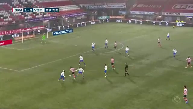 HOL D1 Sparta Rotterdam Vs Vitesse Arnhem Sven Mijnans Goal in 69 min, Score 1:2