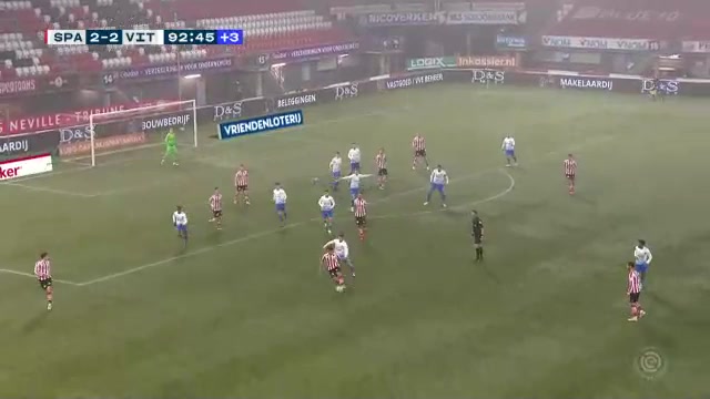 HOL D1 Sparta Rotterdam Vs Vitesse Arnhem Sven Mijnans Goal in 92 min, Score 2:2