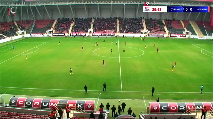 TUR D3 Corum Belediyespor Vs Adiyamanspor Se?kin Getbay Goal in 28 min, Score 1:0