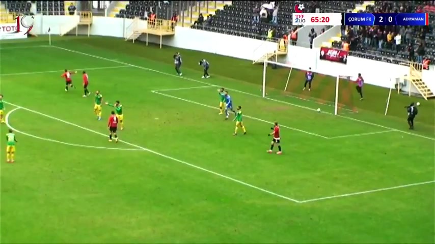 TUR D3 Corum Belediyespor Vs Adiyamanspor Umut Kaya Goal in 64 min, Score 2:0