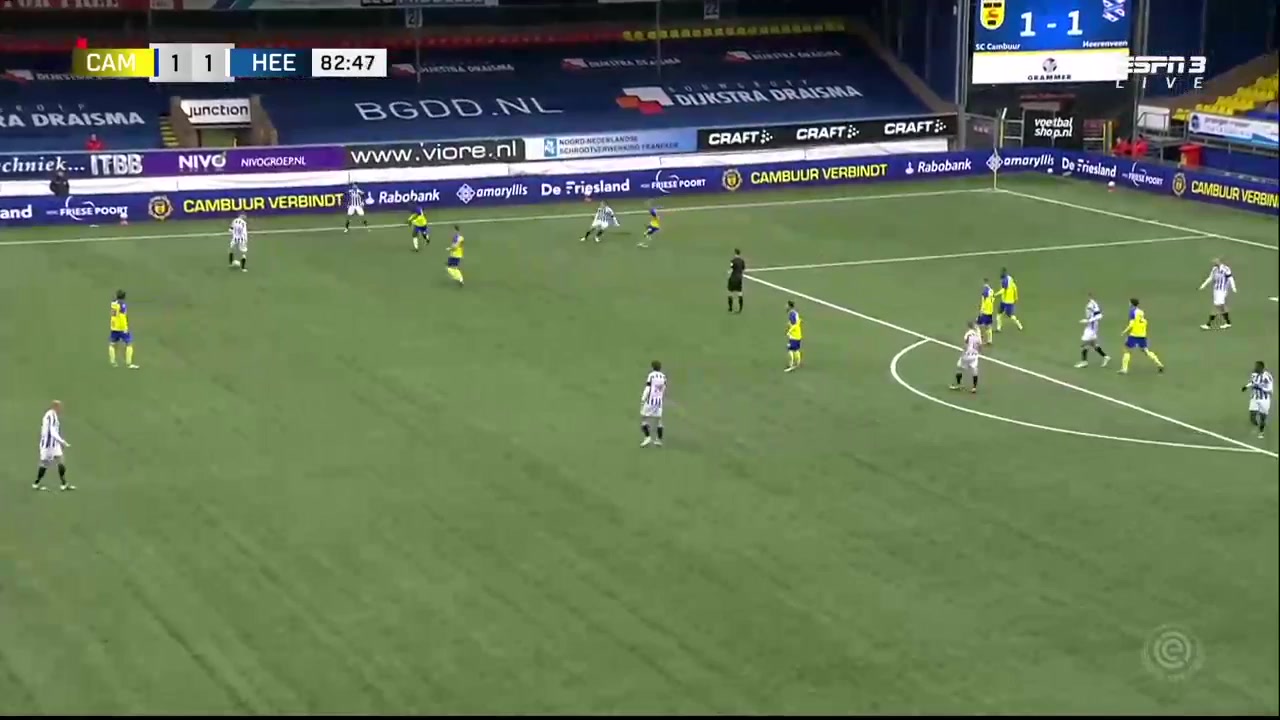 HOL D1 SC Cambuur Vs SC Heerenveen Henk Veerman Goal in 83 min, Score 1:2