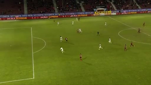 ROM D1 CFR Cluj Vs Arges Gabriel Debeljuh Goal in 71 min, Score 1:0