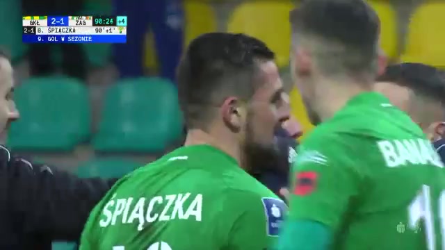 POL PR Gornik Leczna Vs Zaglebie Lubin Bartosz Spiaczka Goal in 90 min, Score 2:1