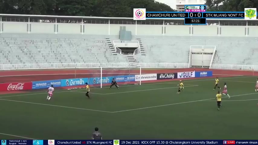 THA L3 Chamchuri United FC Vs Muangnont Bankunmae FC  Goal in 69 min, Score 1:0