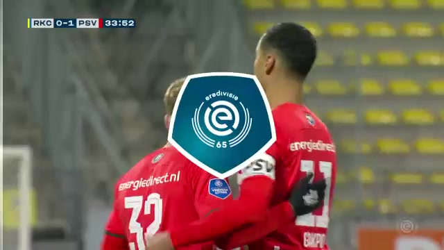 HOL D1 RKC Waalwijk Vs PSV Eindhoven Yorbe Vertessen Goal in 33 min, Score 0:1