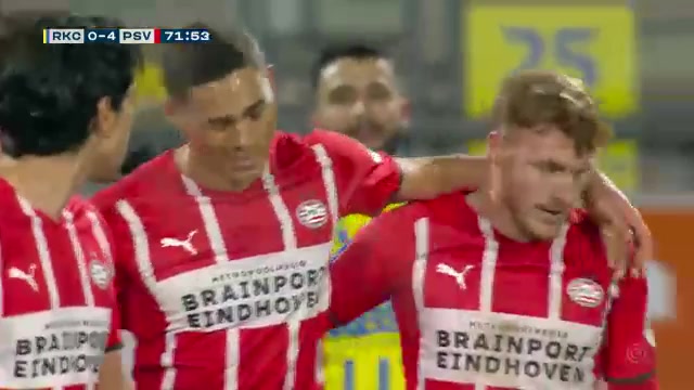 HOL D1 RKC Waalwijk Vs PSV Eindhoven Yorbe Vertessen Goal in 72 min, Score 0:4